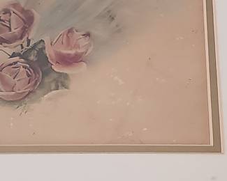 Vintage Portrait of a Woman with Roses by Earl F. Christy