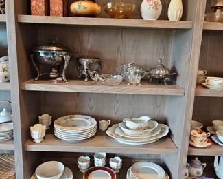 Assorted Vintage Porcelain and Silver-Plated Tableware and Decorative Items