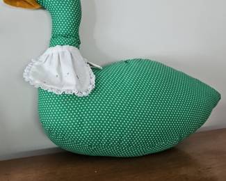 Green Polka Dot Fabric Duck