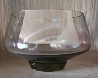 Smoky Grey Pedestal Glass Bowl