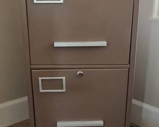Vintage 2-Drawer Metal Filing Cabinet