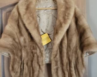 Hollywood Fur Studio "Aeolian Brand Emba" Natural Grey Taupe Mutation Mink Stole