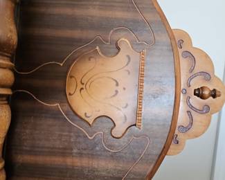 Victorian Walnut and Burl Walnut Bed Frame