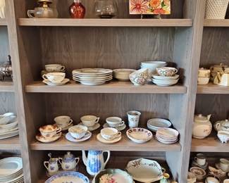 Assorted Vintage China Tea Set and Decorative Items