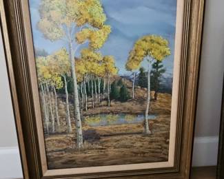 Autumn Landscape Painting by R. L. Freeman