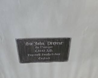 Sir John Peryent Brass Rubbing Print