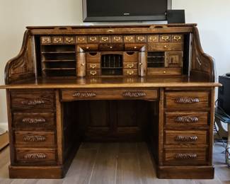 Oak Crest "S" Curve Roll Top Desk