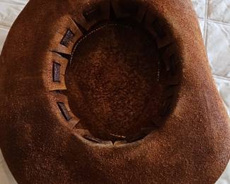 Hand-Tooled Leather Cowboy Hat