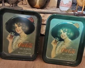 Coca-Cola Serving Tray with "The Girl with the Hat" Illustration