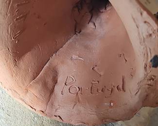 Portuguese Ceramic Figurine of a Woman with Flowers