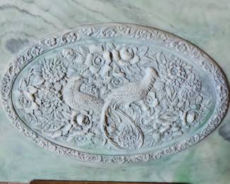 Incolay Stone with Pheasants and Peonies