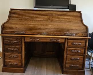 Oak Crest "S" Curve Roll Top Desk