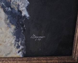 Portrait of a Man, Signed R. Brunner 5-74