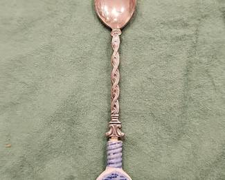 Vintage Elesva Delft Holland Windmill Souvenir Spoon