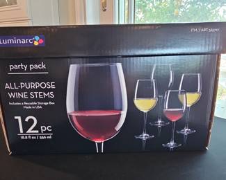 Luminarc All-Purpose Wine Stems, 12-Piece Set