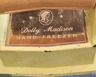 Vintage Dolly Madison Hand Freezer Ice Cream Maker