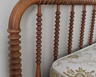 Twin XL Spindle Headboard and Mattress Set