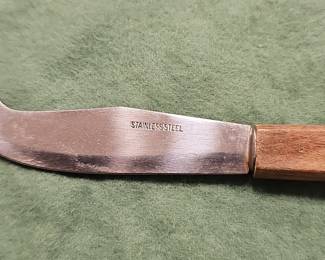 Vintage Stainless Steel Grapefruit Knife with Wooden Handle