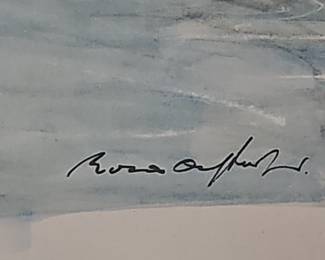 Stockholm Waterfront Watercolor by Rune Öfverberg