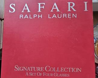 Ralph Lauren Safari Signature Collection Set of Four Glasses
