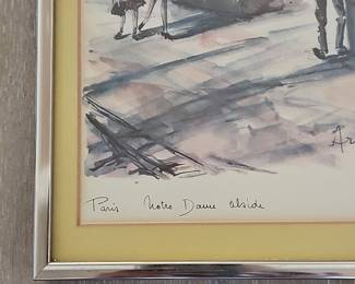 Arno - Paris, Notre Dame Abside Watercolor