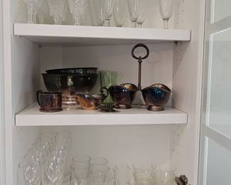 Assorted Crystal and Silver-Plated Tableware and Glassware Set