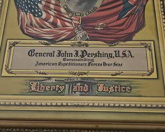 General John J. Pershing "World's Great War for Democracy" Commemorative Print