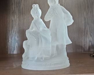 Lalique Frosted Glass Figurine of a Couple
