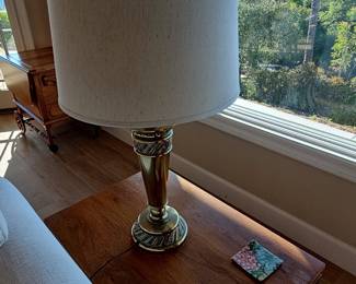 Vintage Stiffel Brass Table Lamp with Fluted Column