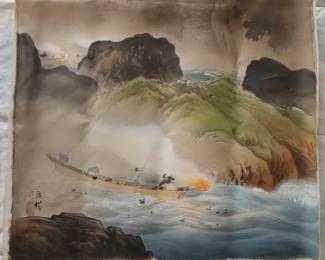 Chinese Landscape Painting with Figures