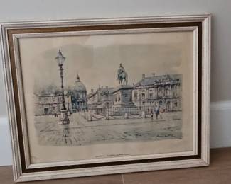 Amalienborg Palace Square, Copenhagen, Denmark - Limited Edition Print by Peter M. Monsted