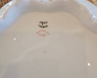 Haviland & Co. Limoges Scalloped Bowl with Pink Floral Decoration