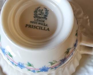 Lenox Priscilla Teacup and Saucer