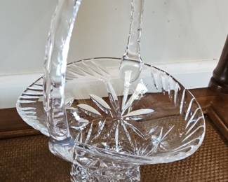 Antique American Brilliant Cut Glass Basket