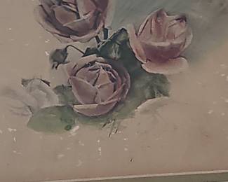 Vintage Portrait of a Woman with Roses by Earl F. Christy