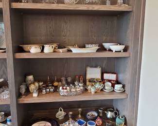 Assorted Vintage Porcelain, Crystal, and Silver-Plated Decorative Items