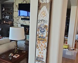 C. Stewart Taos Folk Art Wooden Wall Hanging