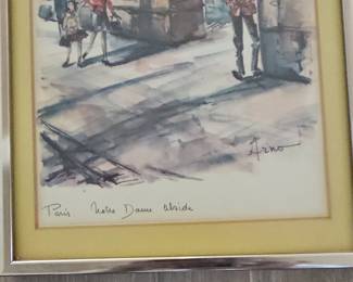 Arno - Paris, Notre Dame Abside Watercolor