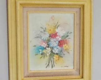 B. Asher Floral Still Life Oil Painting