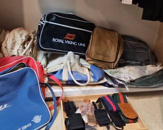 Collection of Vintage Travel Bags and Accessories