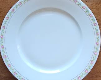 M Z Austria Dinner Plate with Pink Floral Border