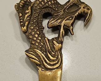 Vintage Brass Dragon Letter Opener