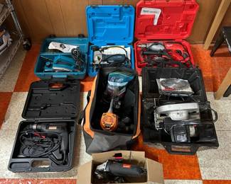 Power Tools Lot  Drills  Saws