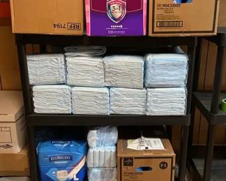 Personal Care Items Lot  Adult Diapers, Chucks,  Pads