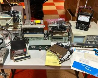 006 Vintage Radio Equipment Lot  Oscilloscope, Signal Generator  More