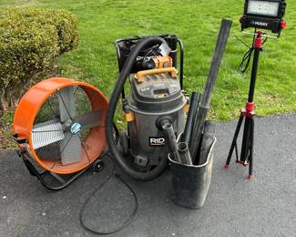 Shop Vac, Industrial Fan  Work Light