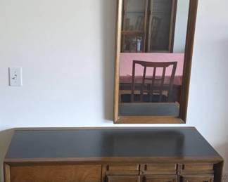 Vintage Dry Bar With Matching Mirror