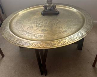 Morroccan Brass Tray Table