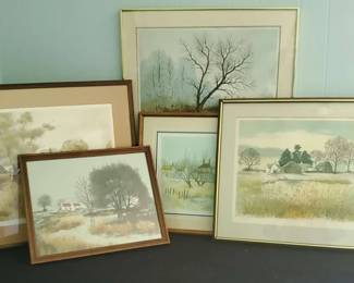 Jeremy King Signed Lithographs Pastoral Art