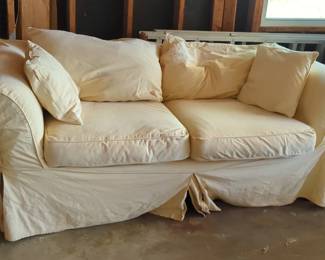 Off White Slip Cover Sofa